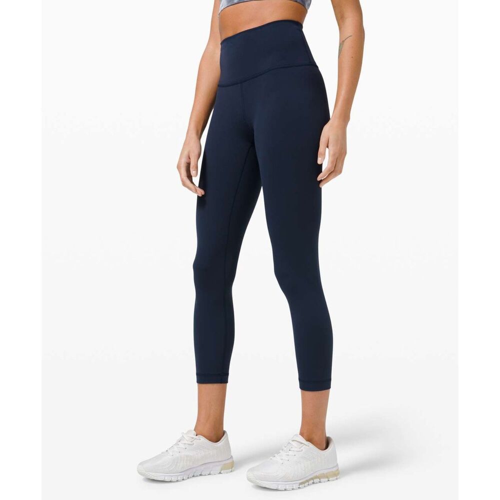 Lululemon Wunder Train High-Rise Crop 23" True Navy- sz 10